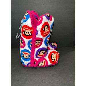 Paul Frank girls size SMALL 5-6 2006 slipper boots RARE monkey Y2k sherpa tall